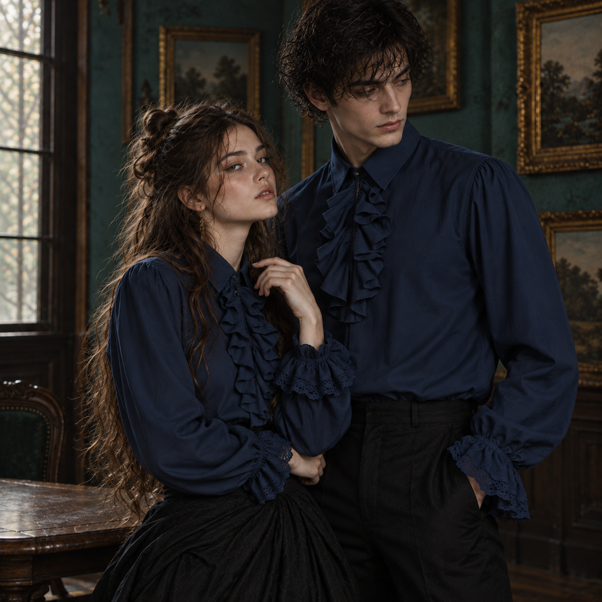 Men’s & Women’s Ruffled Poet Shirt | Gothic Victorian Blouse