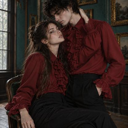 Men’s & Women’s Ruffled Poet Shirt | Gothic Victorian Blouse