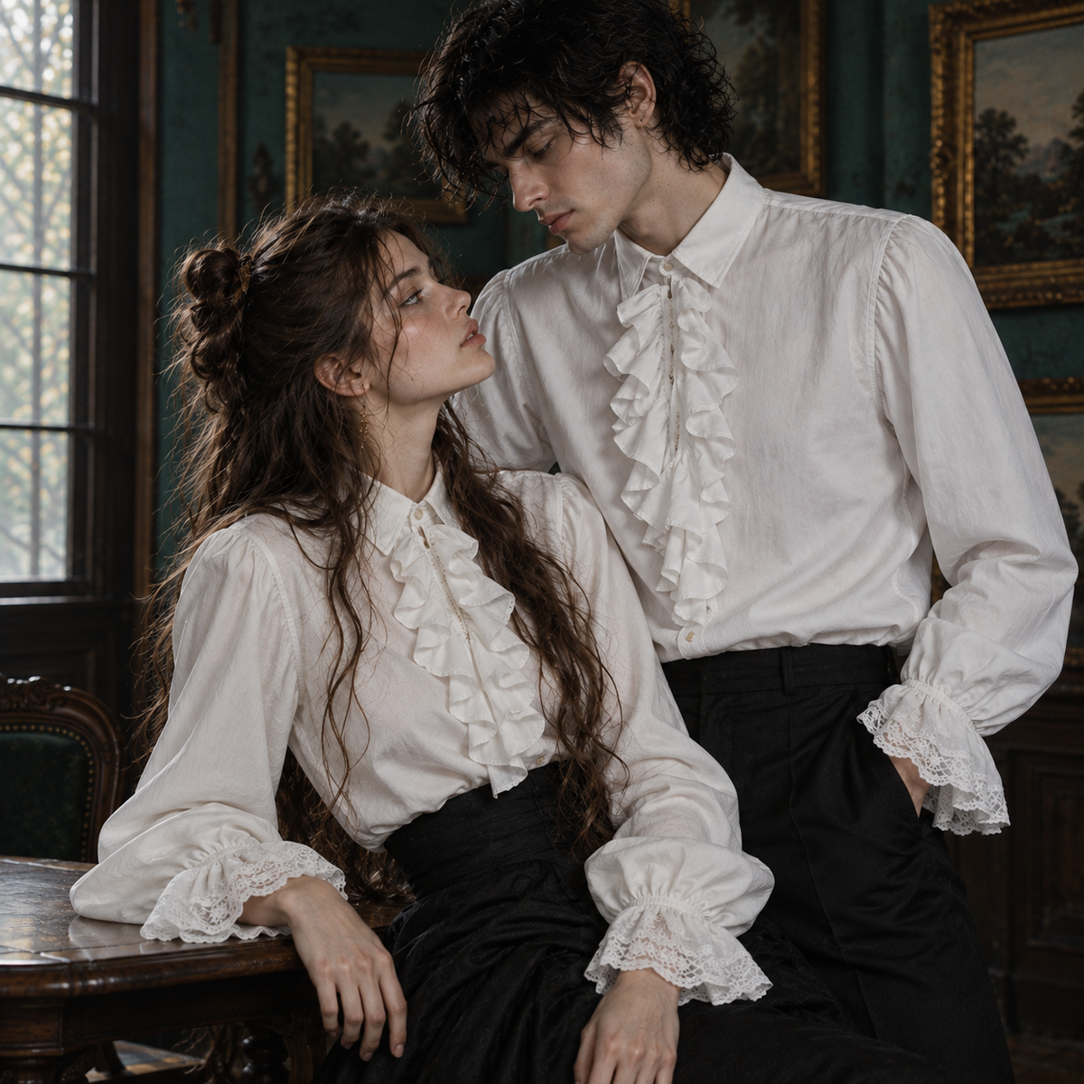 Men’s & Women’s Ruffled Poet Shirt | Gothic Victorian Blouse