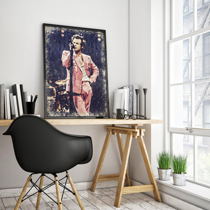 Rustic Harry Styles Concert Vintage Art Print Poster - Harry Styles - 