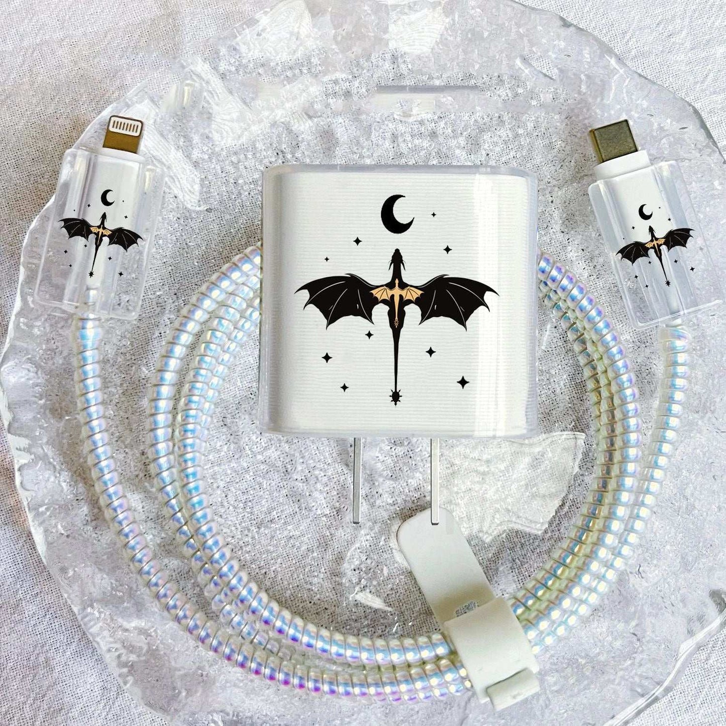 Fourth Wing Celestial Tairn & Andarna Dragon Apple Charger Protective Case - Fourth Wing - 4