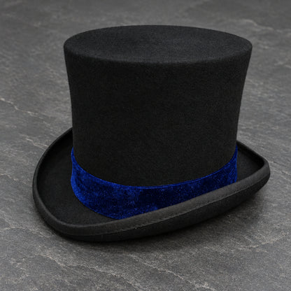 Men’s & Women’s Victorian Wool Felt Top Hat with Ribbon Band