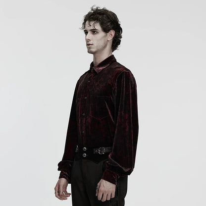 mens burgundy velvet shirt, aristocrat, vampire, vintage, fantasy, old world, lovezaqua, men's green velvet shirt, emerald green velvet shirt, gothic velvet shirt, mens gothic shirt, men's gothic shirt, green gothic shirt, velvet button up shirt, mens velvet shirt, men's velvet shirt, velvet dress shirt, green dress shirt men, gothic dress shirt, long sleeve velvet shirt, gothic menswear, romantic menswear, dark romantic clothing, alternative menswear, Victorian inspired menswear, red