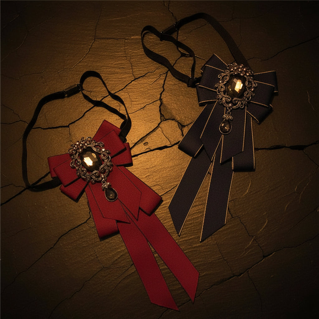 gothic academy bow, dark academia bow tie, vampire, lovezaqua, rhinestone collar bow, gothic ribbon brooch, unisex gothic accessory, women’s gothic bow, men’s gothic bow tie, dark academia accessory, gothic collar accessory, academy uniform accessory, vintage ribbon bow, rhinestone bow brooch, gothic neckwear, secret society fashion, gothic scholar accessory, dark academia neckwear, formal ribbon bow, fantasy academy accessory, vintage collar bow, gothic fashion accessory