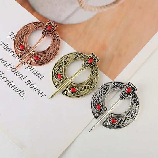 Women's Viking Celtic Knot Medieval Renaissance Shawl Pin Brooch