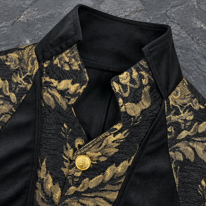 men’s Gothic Victorian tailcoat, men’s Gothic tailcoat, Victorian tailcoat men, Gothic Victorian coat, men’s steampunk tailcoat, steampunk coat men, Victorian coat men, Gothic coat men, men’s brocade tailcoat, gold brocade coat men, Gothic long coat men, Victorian frock coat, steampunk jacket men, Gothic jacket men, vampire coat men, aristocrat costume men, Victorian costume men, Gothic formal coat, Renaissance coat men, fantasy coat men, masquerade coat men, men’s Gothic clothing