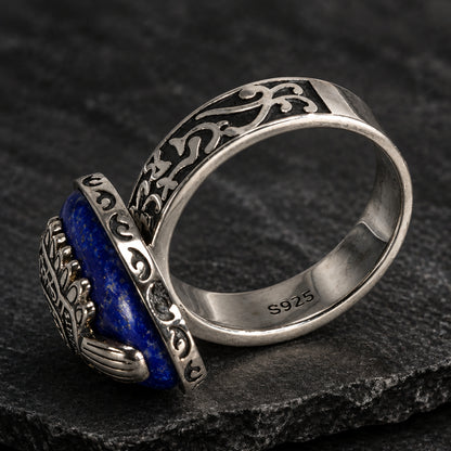 Damon Salvatore ring, Damon daylight ring, Damon Salvatore daylight ring, Vampire Diaries ring, Vampire Diaries daylight ring, TVD ring, TVD daylight ring, Salvatore ring, Salvatore daylight ring, lapis lazuli daylight ring, lapis lazuli ring men, 925 sterling silver ring, sterling silver Damon ring, natural lapis lazuli ring, vampire ring, vampire jewelry, Vampire Diaries jewelry, custom initial ring, personalized vampire ring, Damon Salvatore jewelry, TVD merchandise, vampire daylight ring