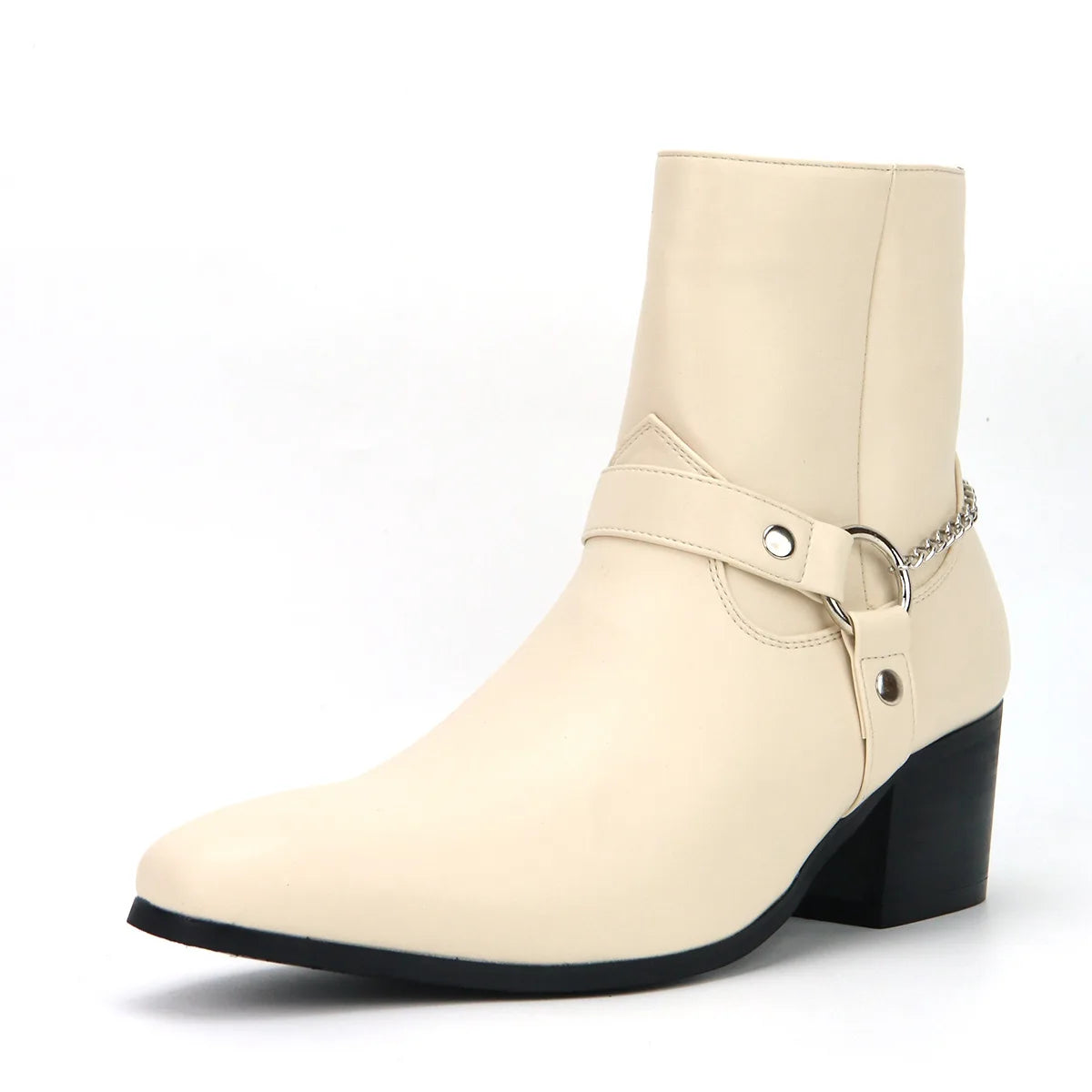 mens harness boots, men's harness boots, chain harness boots, black harness boots, harness ankle boots, mens ankle boots, men's ankle boots, black ankle boots men, mens black boots, men's black boots, O ring boots, O-ring harness boots, chain boots men, side zip boots, zip ankle boots, gothic mens boots, gothic boots men, western ankle boots, western inspired boots, biker ankle boots, moto boots men, alternative mens shoes, dark romantic fashion, vintage inspired menswear, gothic menswear