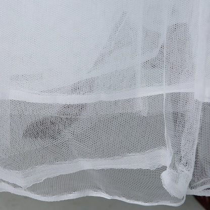 Women's White Six Layered Hoop-Free Long Petticoat for Dresses & Ball Gowns