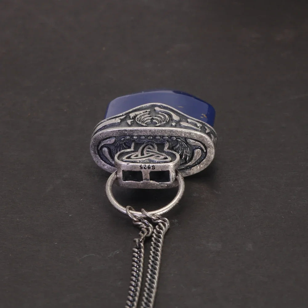 The Originals Freya Mikaelson 925 Sterling Silver Lapis Lazuli Talisman Necklace