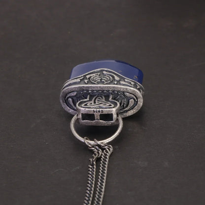 The Originals Freya Mikaelson 925 Sterling Silver Lapis Lazuli Talisman Necklace