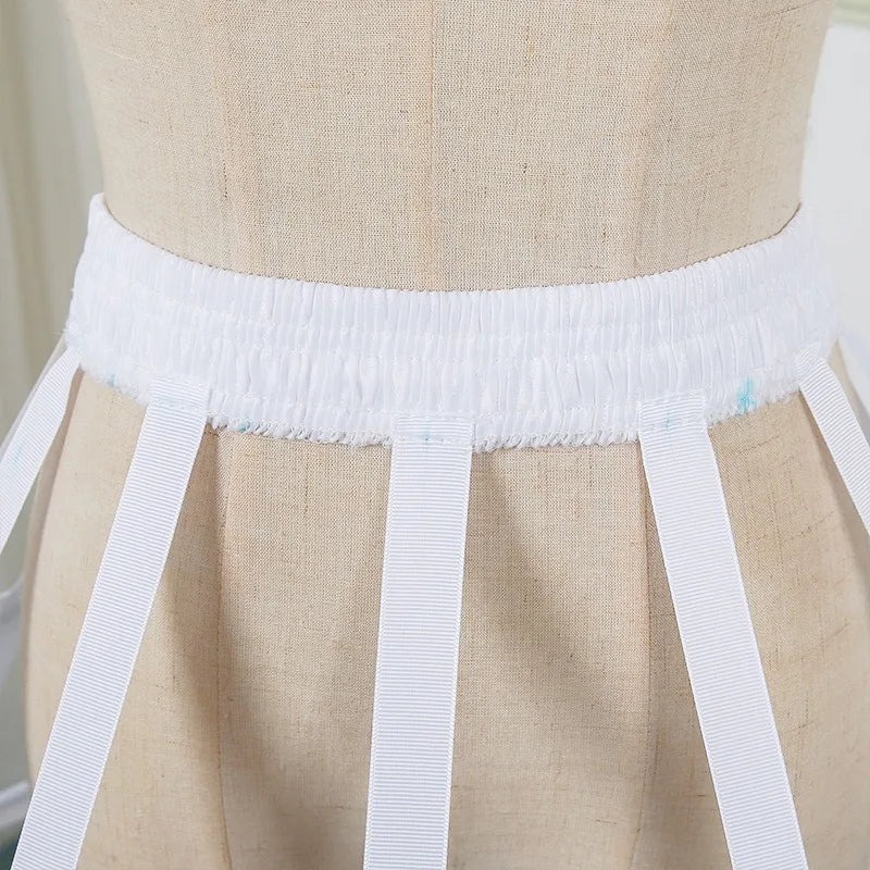 Victorian Cage 5 Hooped Pannier Underskirt Crinoline Petticoat for Ball Gowns