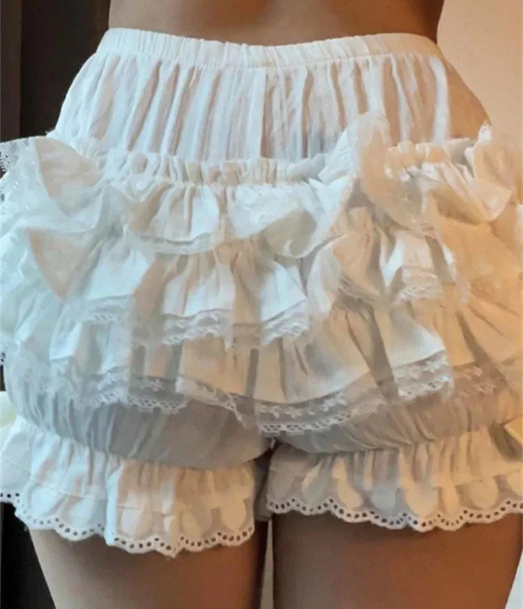 Vintage Victorian Lolita Style Ruffle Tiered Women's Bloomers Panties