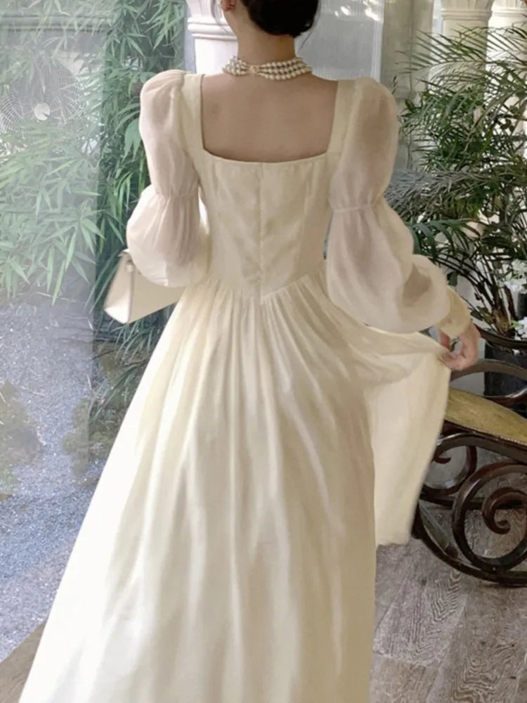 Elegant 1950s Vintage Floral Tea Dress with Lace Trim & Pleated Skirt - Lovez Aqua© - 