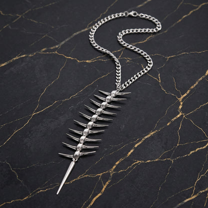 gothic spine necklace, silver vertebrae necklace, spine back jewelry, anatomical body chain, gothic back necklace, skeleton spine jewelry, silver back chain, alternative fashion jewelry, cyber gothic accessories, vertebrae body jewelry, gothic bridal jewelry, open back dress necklace, dark fantasy jewelry, skeletal necklace women, avant garde accessories, punk body jewelry, exposed spine necklace, bone inspired jewelry
