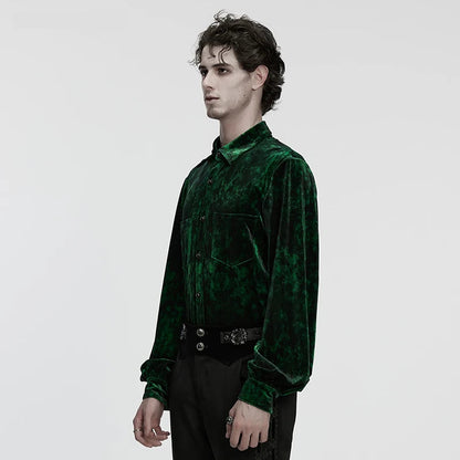 mens green velvet shirt, aristocrat, vampire, vintage, fantasy, old world, lovezaqua, men's green velvet shirt, emerald green velvet shirt, gothic velvet shirt, mens gothic shirt, men's gothic shirt, green gothic shirt, velvet button up shirt, mens velvet shirt, men's velvet shirt, velvet dress shirt, green dress shirt men, gothic dress shirt, long sleeve velvet shirt, gothic menswear, romantic menswear, dark romantic clothing, alternative menswear, Victorian inspired menswear, elegant gothic shirt, green f