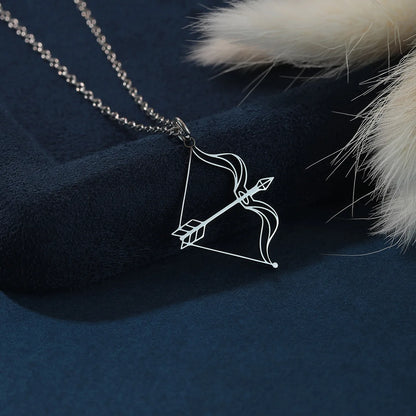 Women’s Classic Cupid Bow & Arrow Pendant Necklace | Romantic Archer Charm