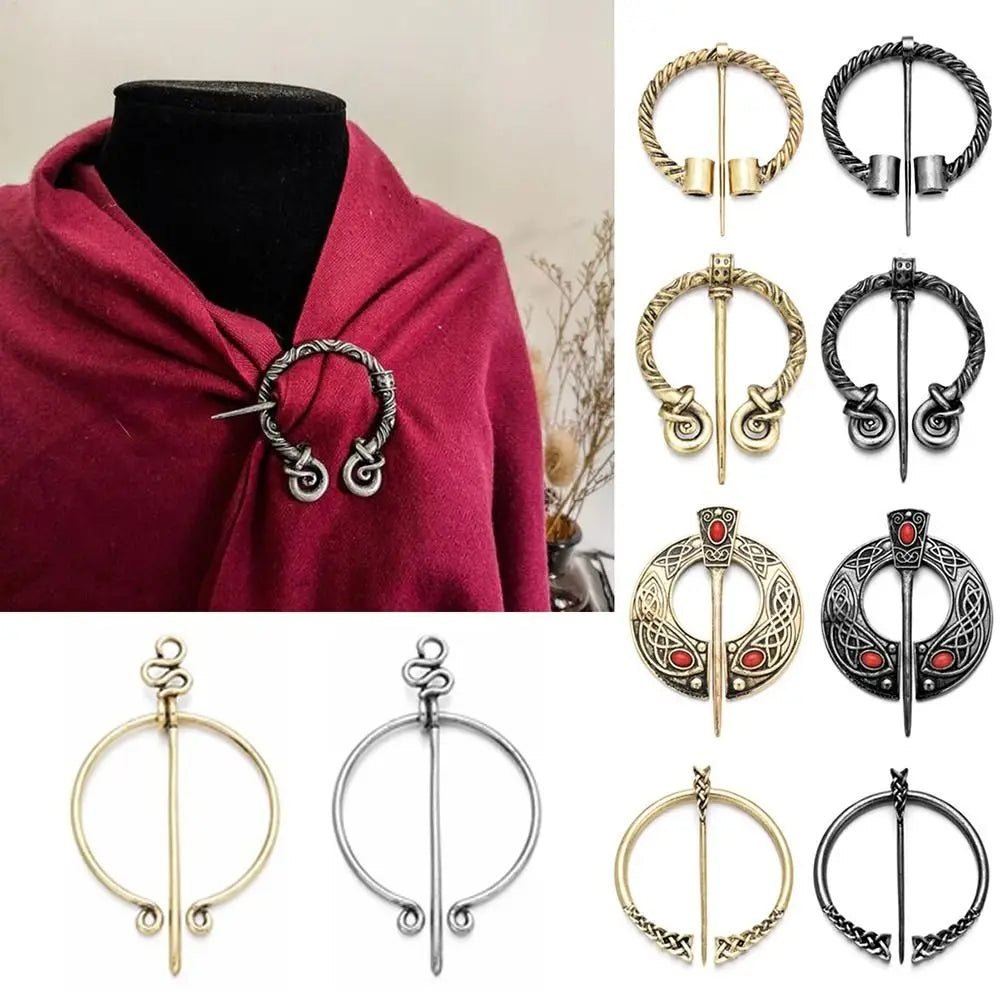 Women's Viking Celtic Knot Medieval Renaissance Shawl Pin Brooch