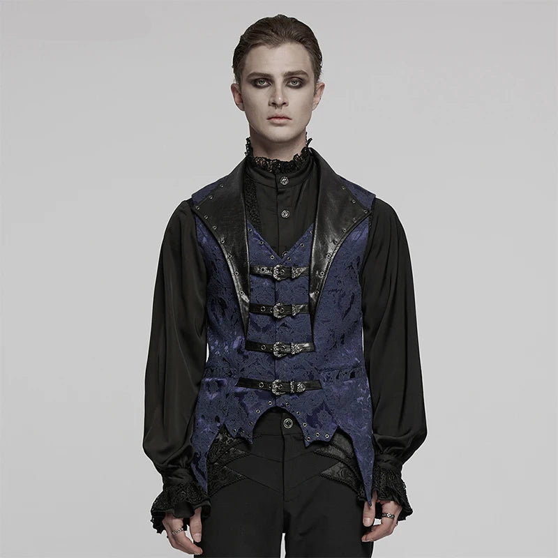 mens gothic waistcoat, vampire outfit, lovezaqua, men's gothic waistcoat, gothic waistcoat men, mens gothic vest, men's gothic vest, gothic jacquard vest, jacquard waistcoat men, jacquard vest men, burgundy gothic vest, burgundy waistcoat, black burgundy vest, buckle waistcoat, buckle vest men, gothic buckle vest, multi buckle vest, bat hem waistcoat, bat hem vest, pointed hem waistcoat, gothic formalwear, gothic menswear, alternative menswear, Victorian inspired menswear, Victorian gothic vest, romantic go