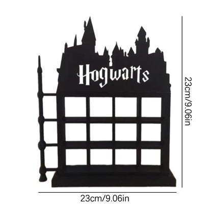 Harry Potter Funko Pop Rustic Dark Gray Wooden Collectible Figures Display Case