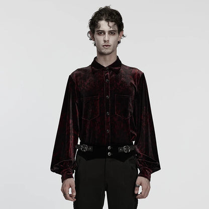 mens burgundy velvet shirt, aristocrat, vampire, vintage, fantasy, old world, lovezaqua, men's green velvet shirt, emerald green velvet shirt, gothic velvet shirt, mens gothic shirt, men's gothic shirt, green gothic shirt, velvet button up shirt, mens velvet shirt, men's velvet shirt, velvet dress shirt, green dress shirt men, gothic dress shirt, long sleeve velvet shirt, gothic menswear, romantic menswear, dark romantic clothing, alternative menswear, Victorian inspired menswear, red