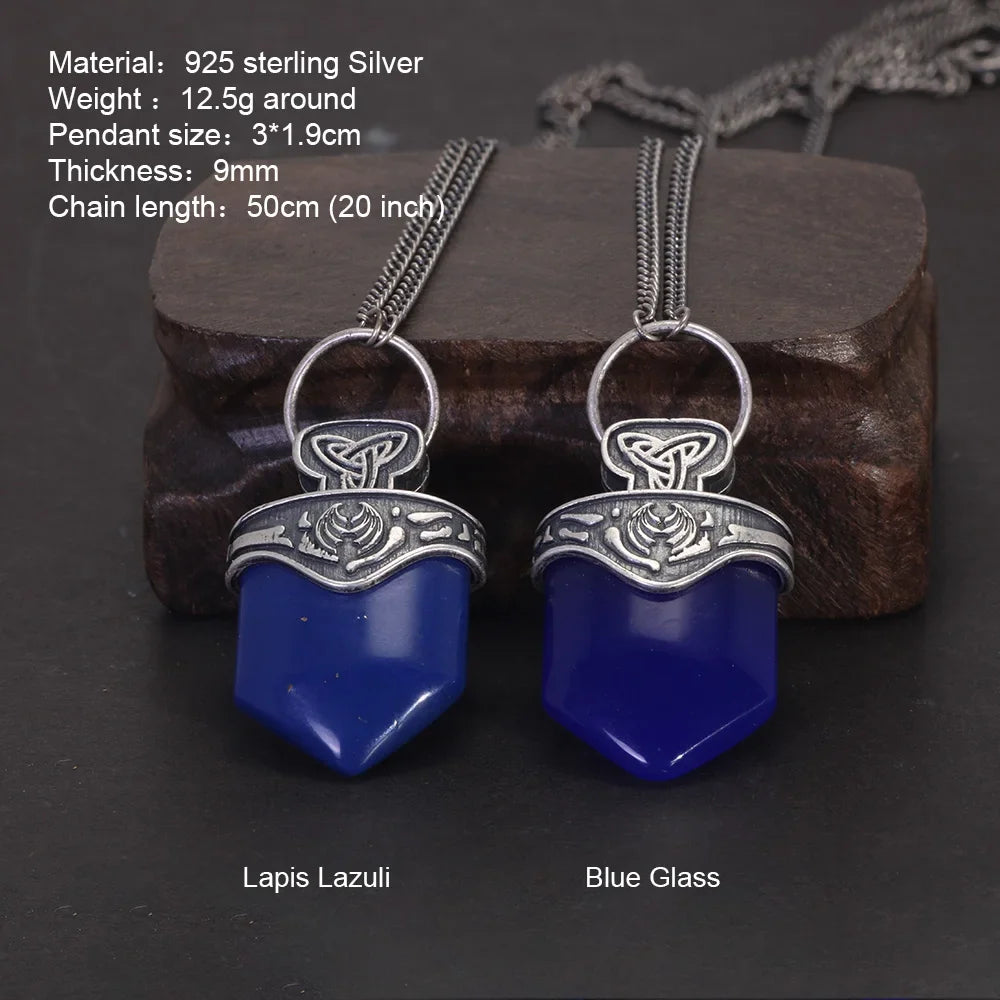 The Originals Freya Mikaelson 925 Sterling Silver Lapis Lazuli Talisman Necklace