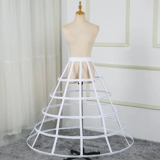 Victorian Cage 5 Hooped Pannier Underskirt Crinoline Petticoat for Ball Gowns