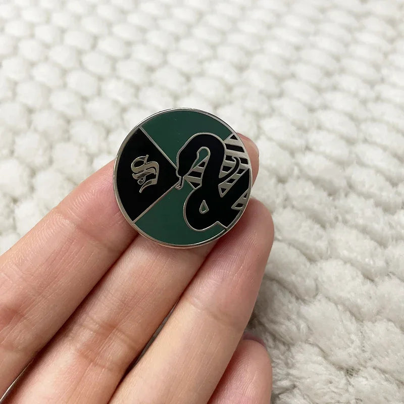 Harry Potter Slytherin Hogwarts House Crest Enamel Brooch Pin