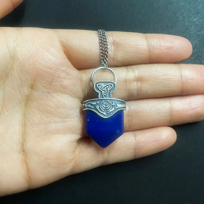 The Originals Freya Mikaelson 925 Sterling Silver Lapis Lazuli Talisman Necklace