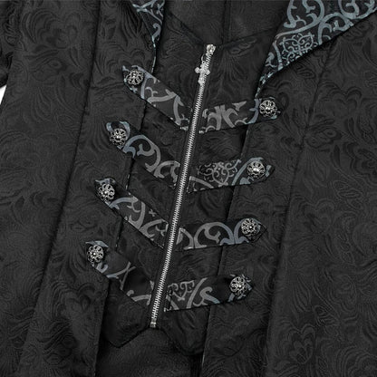 men’s vampire lord coat, Victorian Gothic overcoat men, burgundy damask long coat, black Gothic aristocrat jacket, vampire costume coat male, steampunk Victorian outerwear, Gothic masquerade coat men, dark fantasy long coat, Victorian villain costume men, jacquard vampire jacket, Gothic wedding coat men, Dracula style coat men, aristocratic cosplay jacket, medieval fantasy menswear, dramatic long coat men