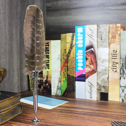 Harry Potter & the Chamber of Secrets Replica Feather Dip Quill Fountain Pen Set