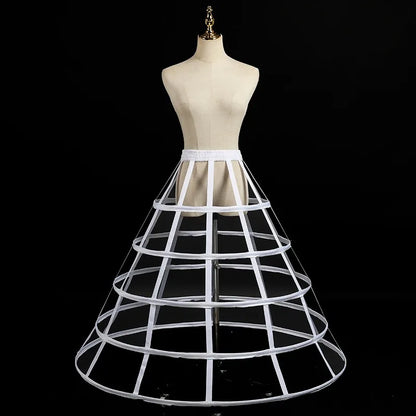 Victorian Cage 5 Hooped Pannier Underskirt Crinoline Petticoat for Ball Gowns