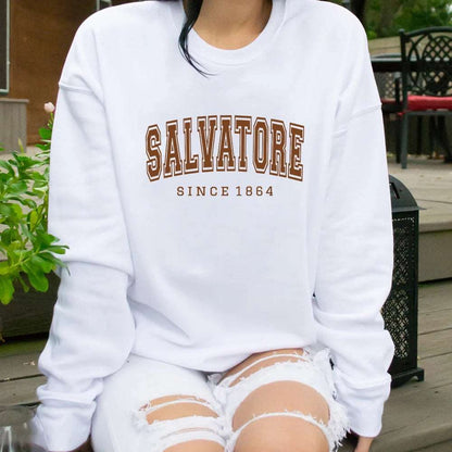 "Salvatore Since 1864" The Vampire Diaries Women's Crewneck Sweatshirt - The Vampire Diaries - 