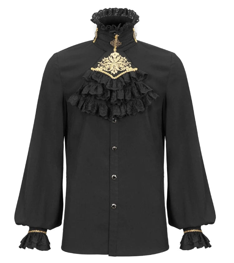mens gothic shirt, men's gothic shirt, gothic jabot shirt, mens jabot shirt, men's jabot shirt, lace jabot shirt, Victorian shirt men, Victorian mens shirt, Victorian inspired shirt, gothic ruffle shirt, mens ruffle shirt, white gothic shirt, black and white shirt, gothic dress shirt, romantic menswear, dark romantic fashion, gothic menswear, alternative menswear, aristocratic shirt, high collar shirt men, stand collar shirt, lace shirt men, gothic lace shirt, long sleeve gothic shirt, vintage inspired mens