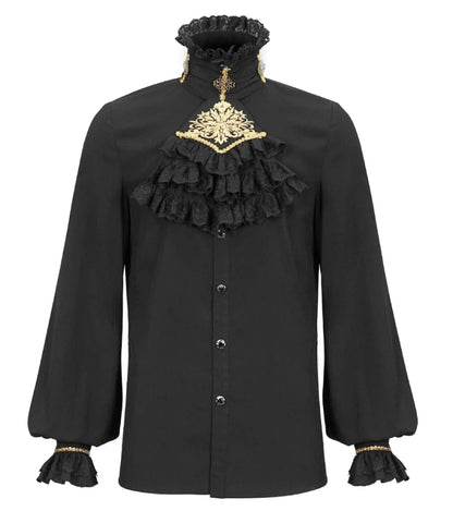 mens gothic shirt, men's gothic shirt, gothic jabot shirt, mens jabot shirt, men's jabot shirt, lace jabot shirt, Victorian shirt men, Victorian mens shirt, Victorian inspired shirt, gothic ruffle shirt, mens ruffle shirt, white gothic shirt, black and white shirt, gothic dress shirt, romantic menswear, dark romantic fashion, gothic menswear, alternative menswear, aristocratic shirt, high collar shirt men, stand collar shirt, lace shirt men, gothic lace shirt, long sleeve gothic shirt, vintage inspired mens