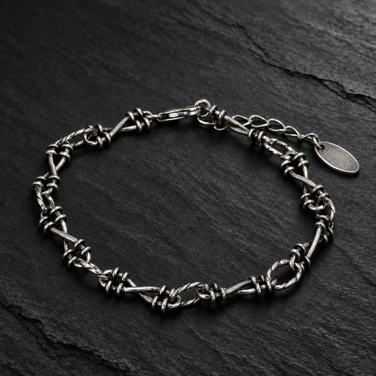 Gothic thorn bracelet, barbed wire bracelet, sterling silver thorn bracelet, 925 sterling silver bracelet, Gothic bracelet men, Gothic bracelet women, unisex Gothic bracelet, silver barbed wire bracelet, thorn link bracelet, barbed wire chain bracelet, Gothic chain bracelet, sterling silver bracelet men, sterling silver bracelet women, Gothic jewelry, alternative jewelry, punk silver bracelet, thorn jewelry, spiked chain bracelet, dark jewelry, unisex silver bracelet, 6mm silver bracelet, Gothic silver