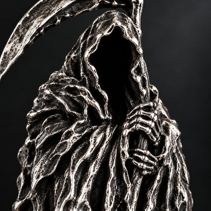 men’s grim reaper necklace, stainless steel grim reaper pendant, grim reaper scythe necklace, Gothic necklace for men, men’s skeleton pendant necklace, memento mori necklace men, stainless steel scythe pendant, Gothic reaper jewelry, hooded grim reaper necklace, men’s death pendant, antique silver grim reaper pendant, box chain Gothic necklace