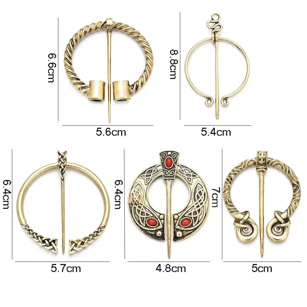 Women's Viking Celtic Knot Medieval Renaissance Shawl Pin Brooch