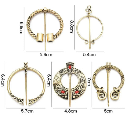 Women's Viking Celtic Knot Medieval Renaissance Shawl Pin Brooch