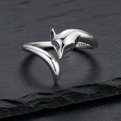 925 sterling silver fox ring, women’s fox ring, adjustable fox ring, silver animal ring, fox jewelry, woodland ring, sterling silver animal jewelry, open wrap ring, fox tail ring, delicate silver ring, animal lover jewelry, fairytale jewelry, women’s fine jewelry, woodland jewelry, silver wrap ring, fox gift jewelry, nature inspired ring, dainty animal ring, sterling silver gift, storybook jewelry, once upon a broken heart, Evangeline fox