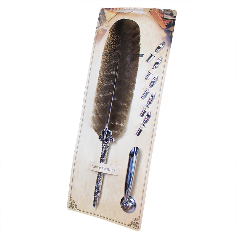 Harry Potter & the Chamber of Secrets Replica Feather Dip Quill Fountain Pen Set