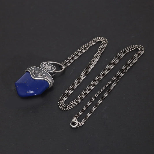 The Originals Freya Mikaelson 925 Sterling Silver Lapis Lazuli Talisman Necklace