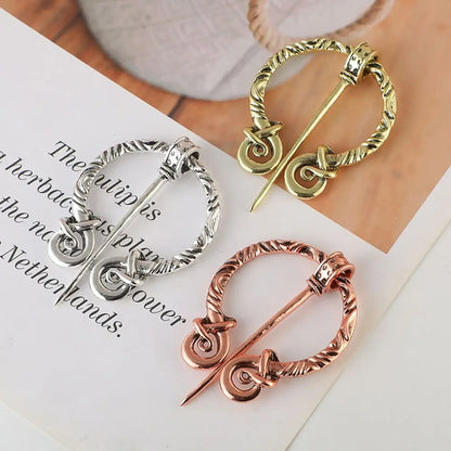 Women's Viking Celtic Knot Medieval Renaissance Shawl Pin Brooch