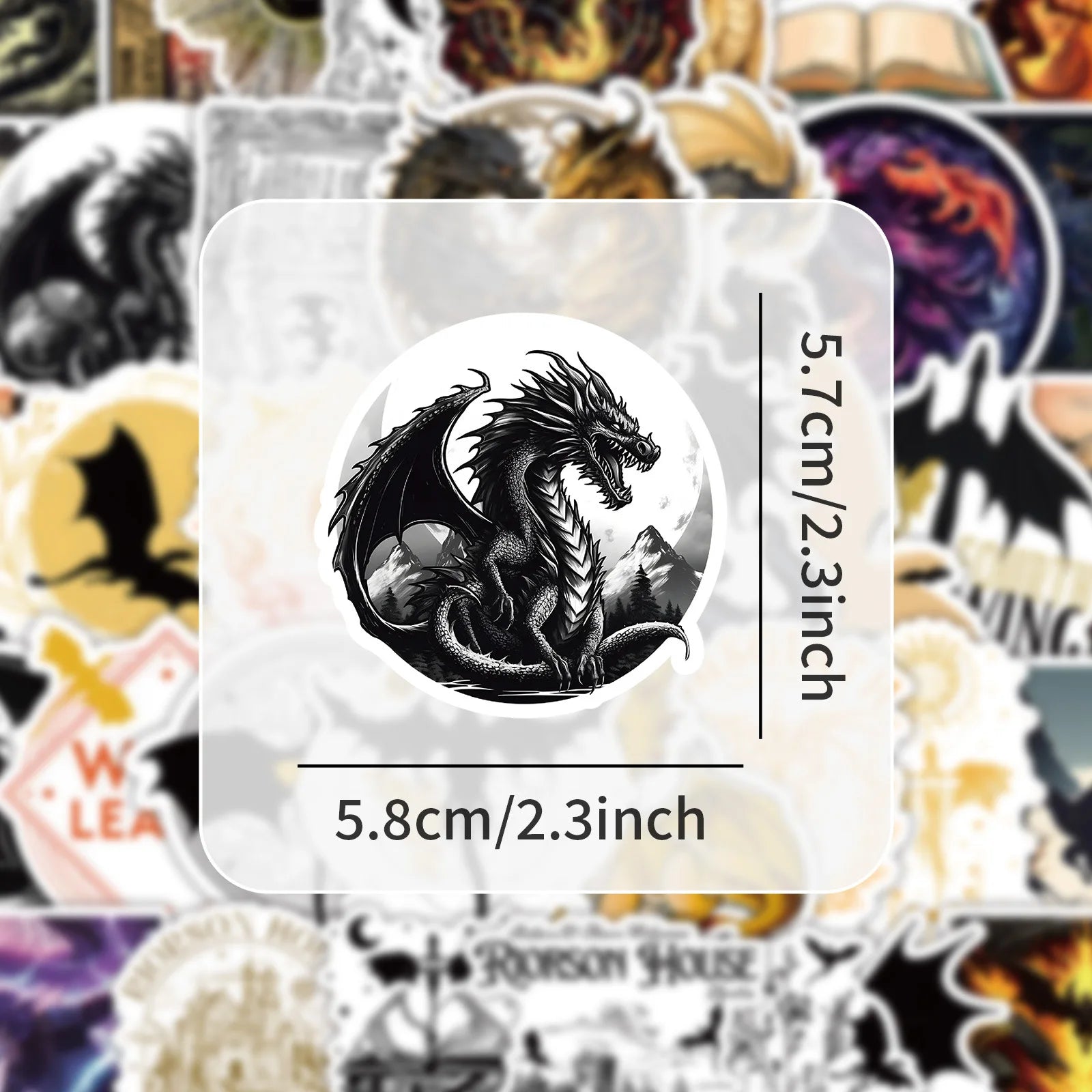 10/50Pcs Fourth Wing Rebecca Yarros Basgiath War College Dragon Stickers - Lovez Aqua© - 