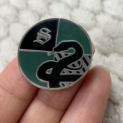 Harry Potter Slytherin Hogwarts House Crest Enamel Brooch Pin