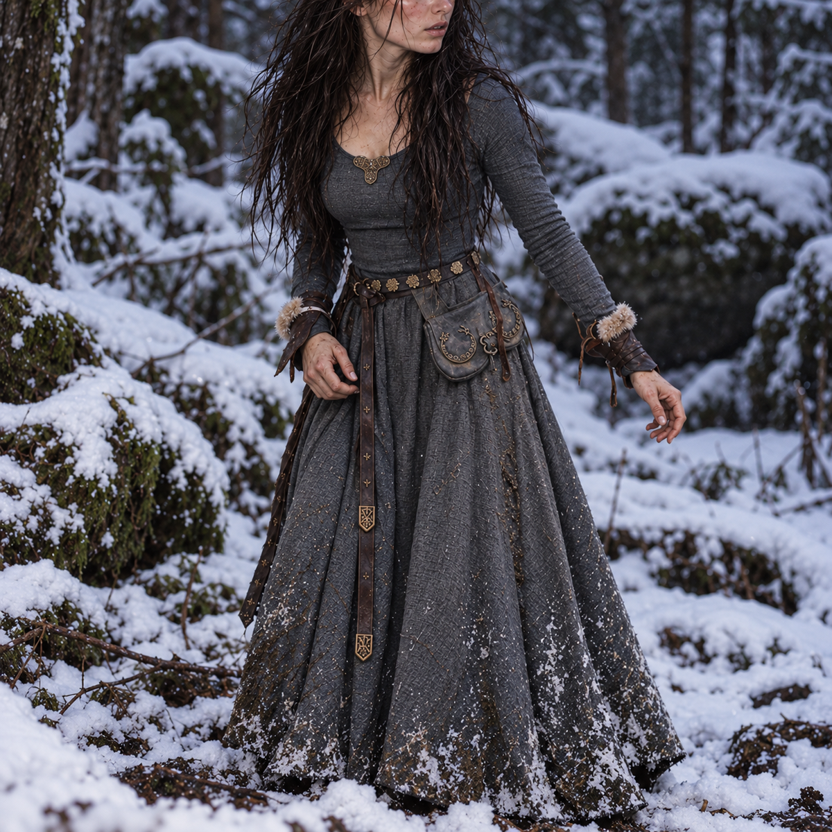 The Originals Tatia Replica Medieval Long Sleeve Maxi Dress