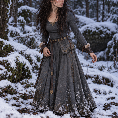 The Originals Tatia Replica Medieval Long Sleeve Maxi Dress