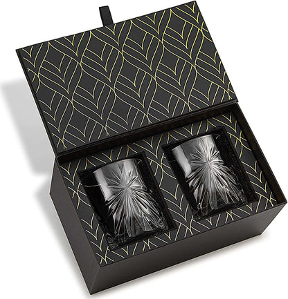 "The Privilege Collection" Engraved Star Crystal Whiskey Glasses (2 Piece Set) - Lovez Aqua© - 