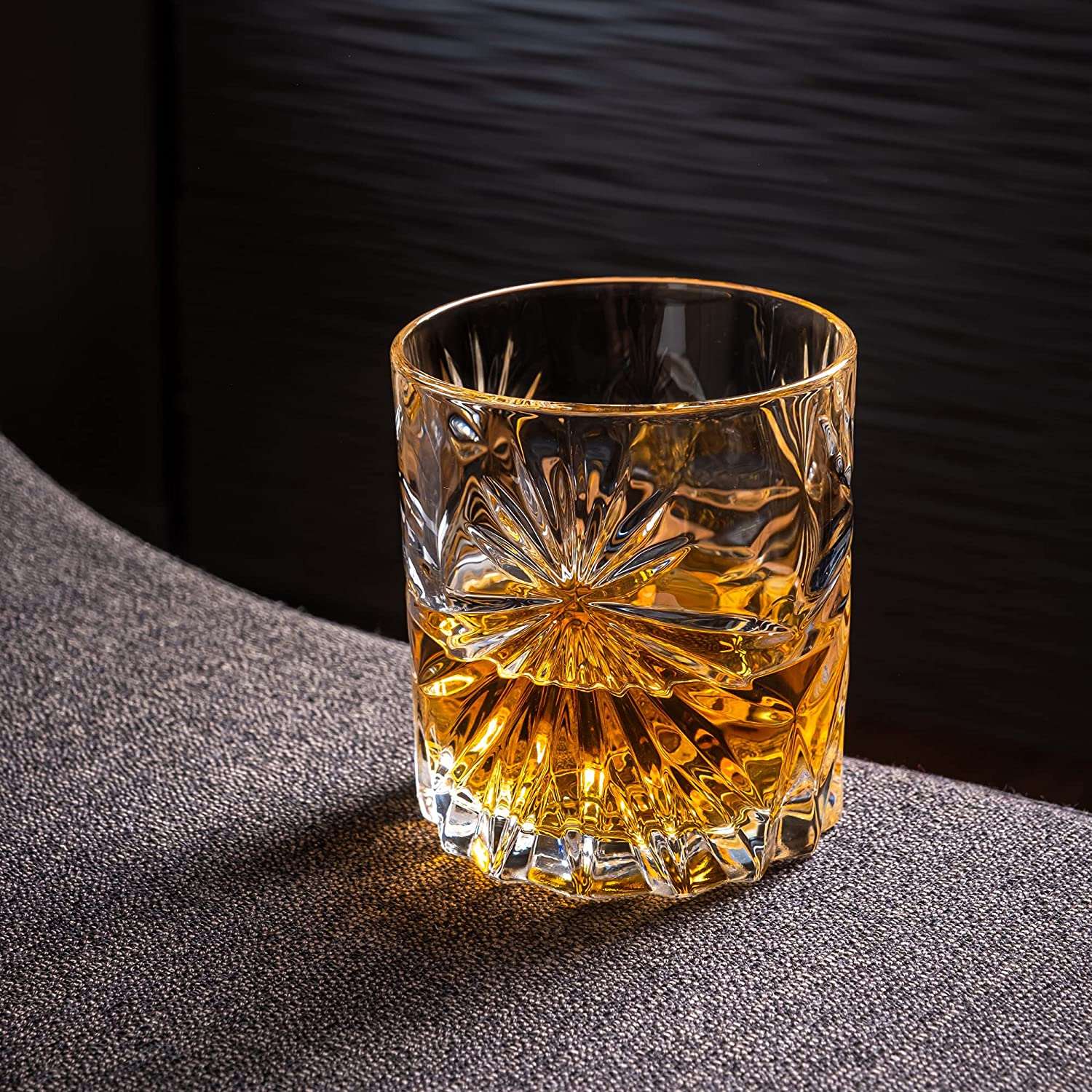 "The Privilege Collection" Engraved Star Crystal Whiskey Glasses (2 Piece Set) - Lovez Aqua© - 
