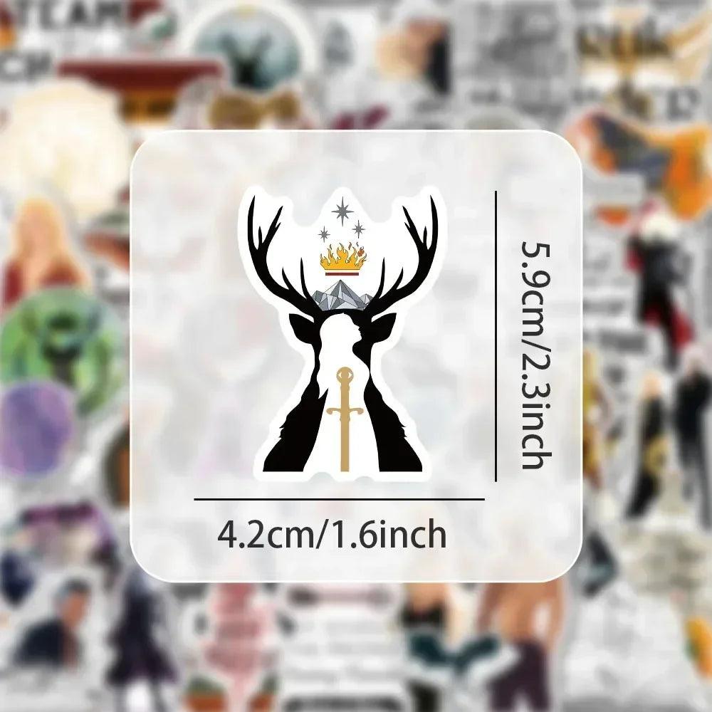 Throne of Glass Fantasy Romance Novel Stickers (10/50pcs) - Throne of Glass - 